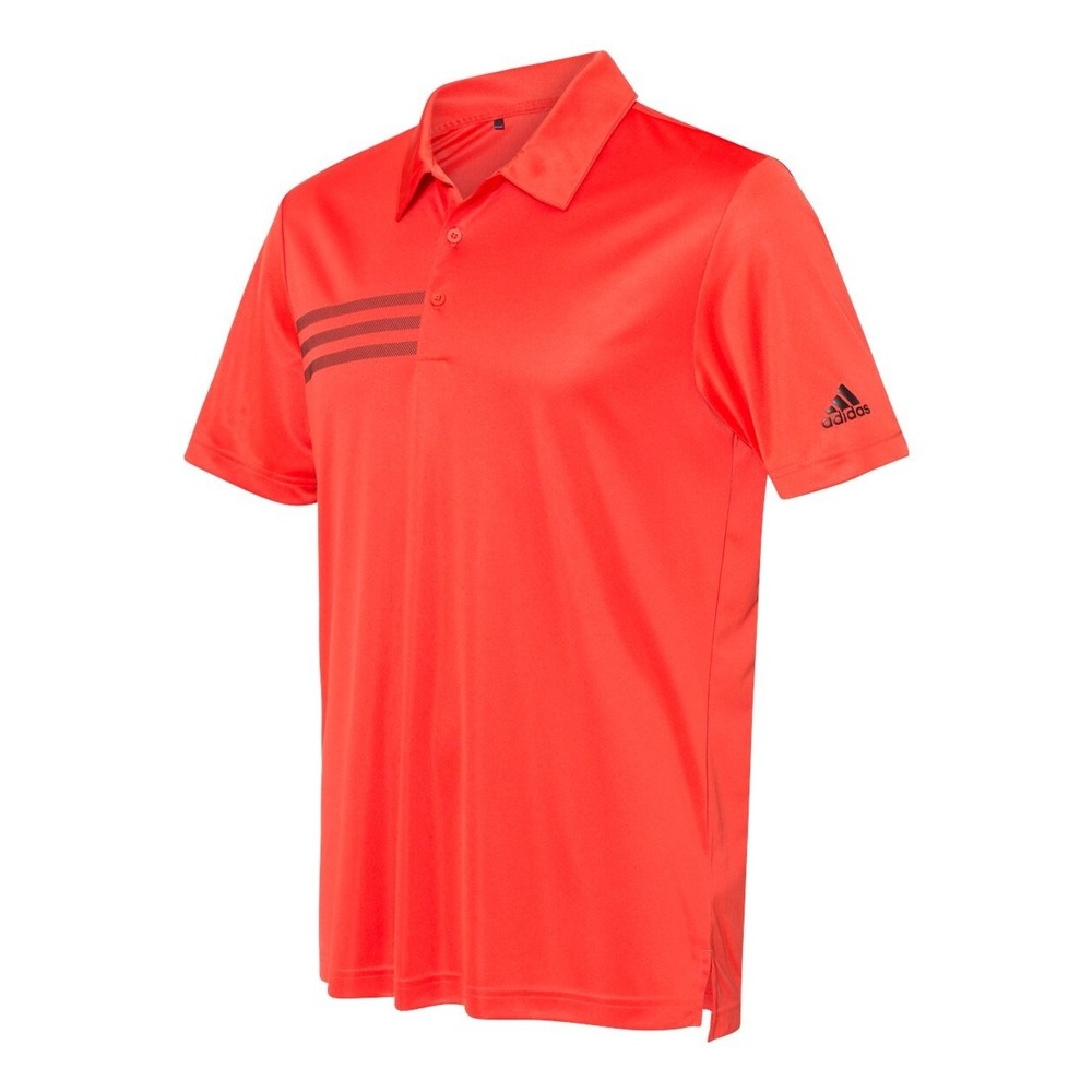 NWT Adidas 3-Stripes Chest Polo Mens Golf Shirt Red- A324 Sz XL